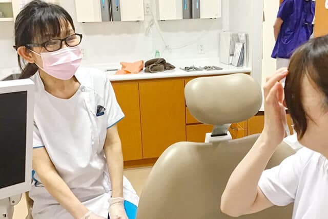 診療中の写真